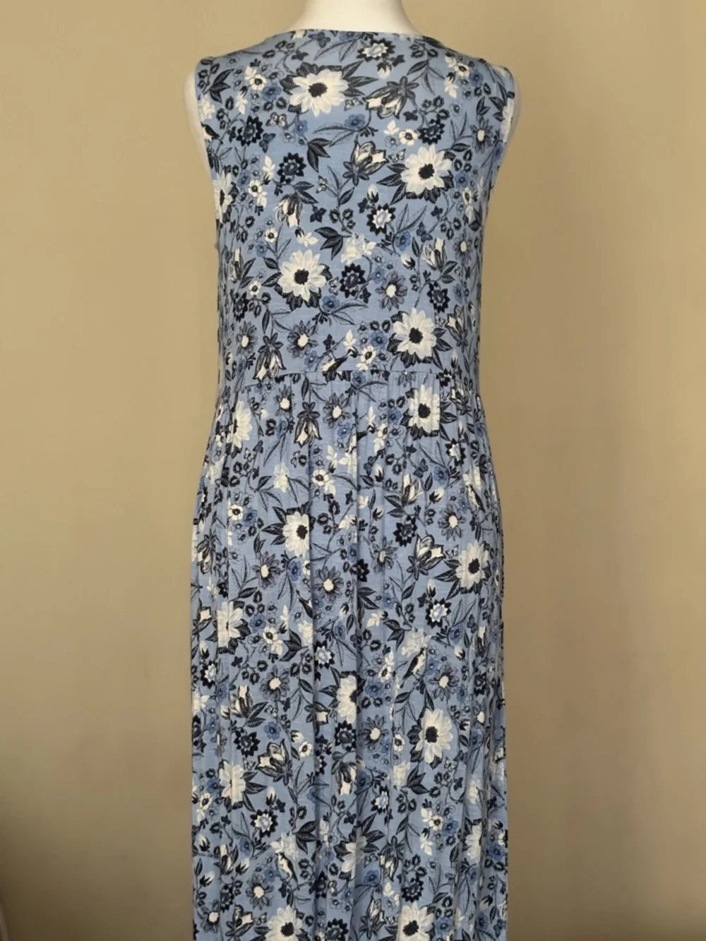 J. Jill Blue Floral Maxi Dress